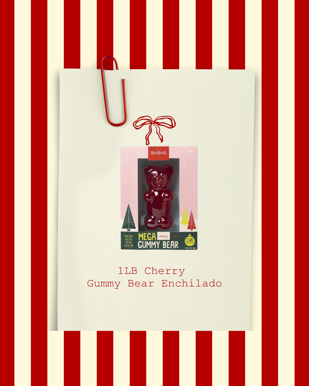 1 LB Cherry Gummy Bear Enchilado