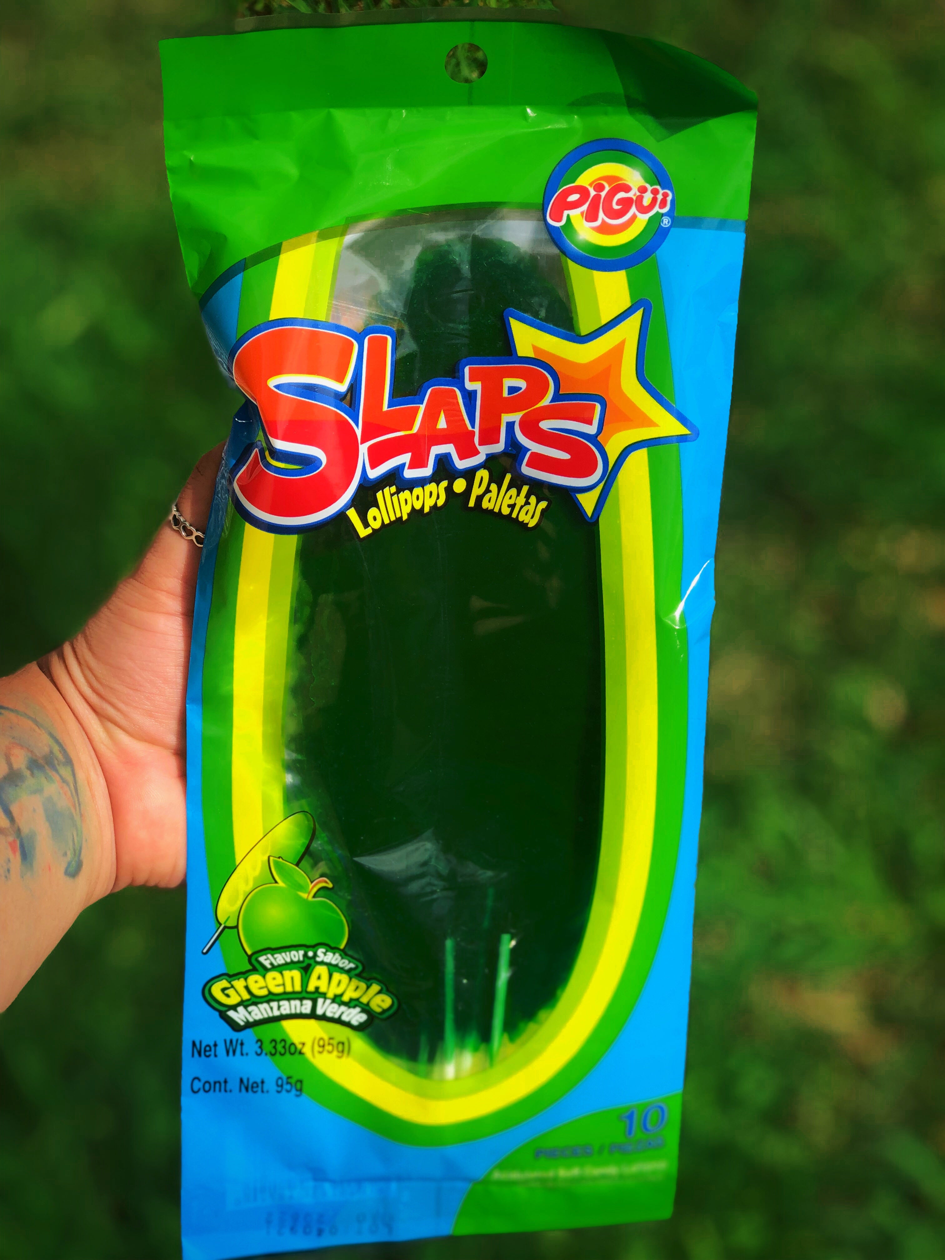 10 Slaps Lollipops Green Apple