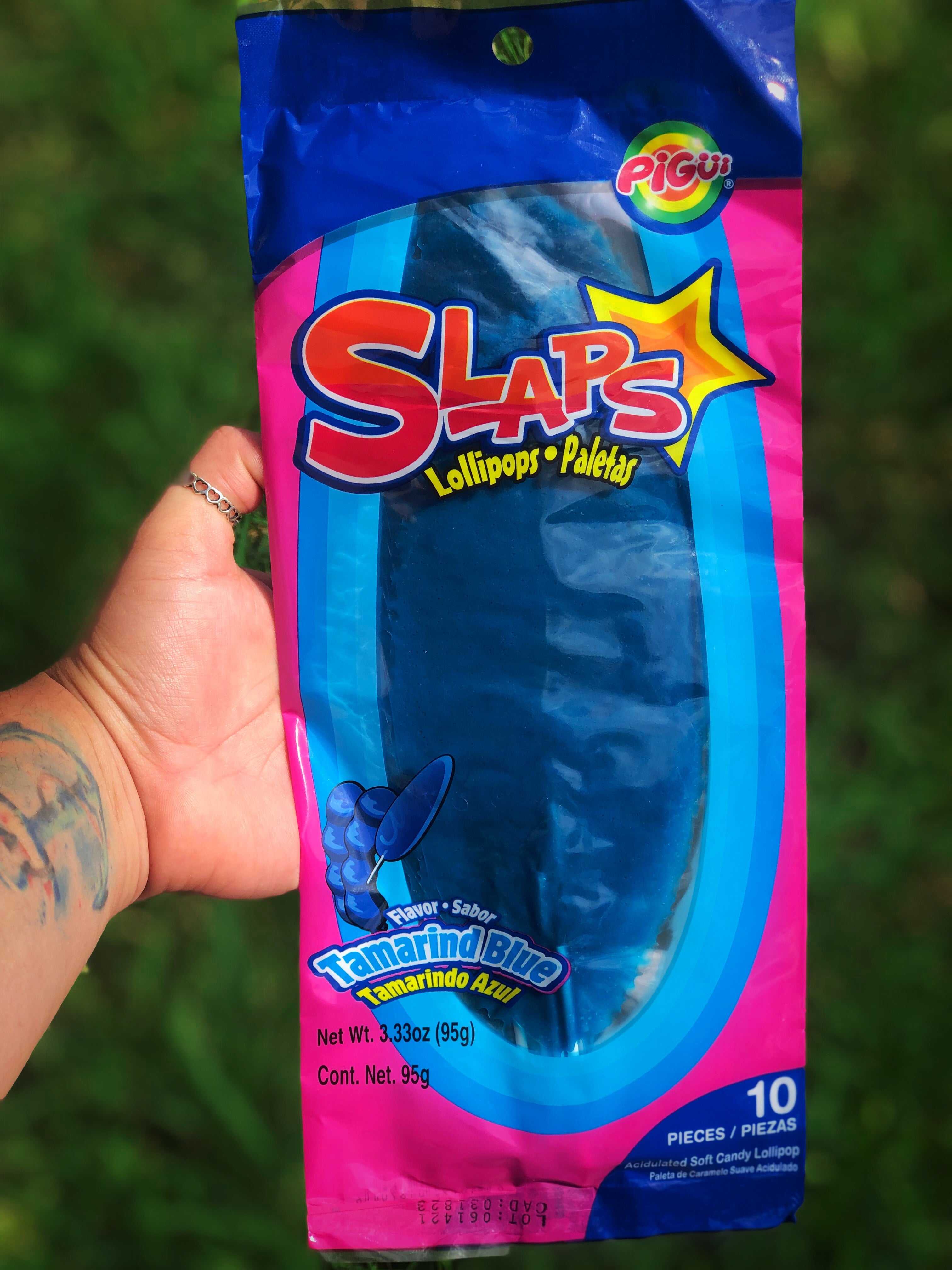 10 Slaps Lollipops Blue Tamarindo